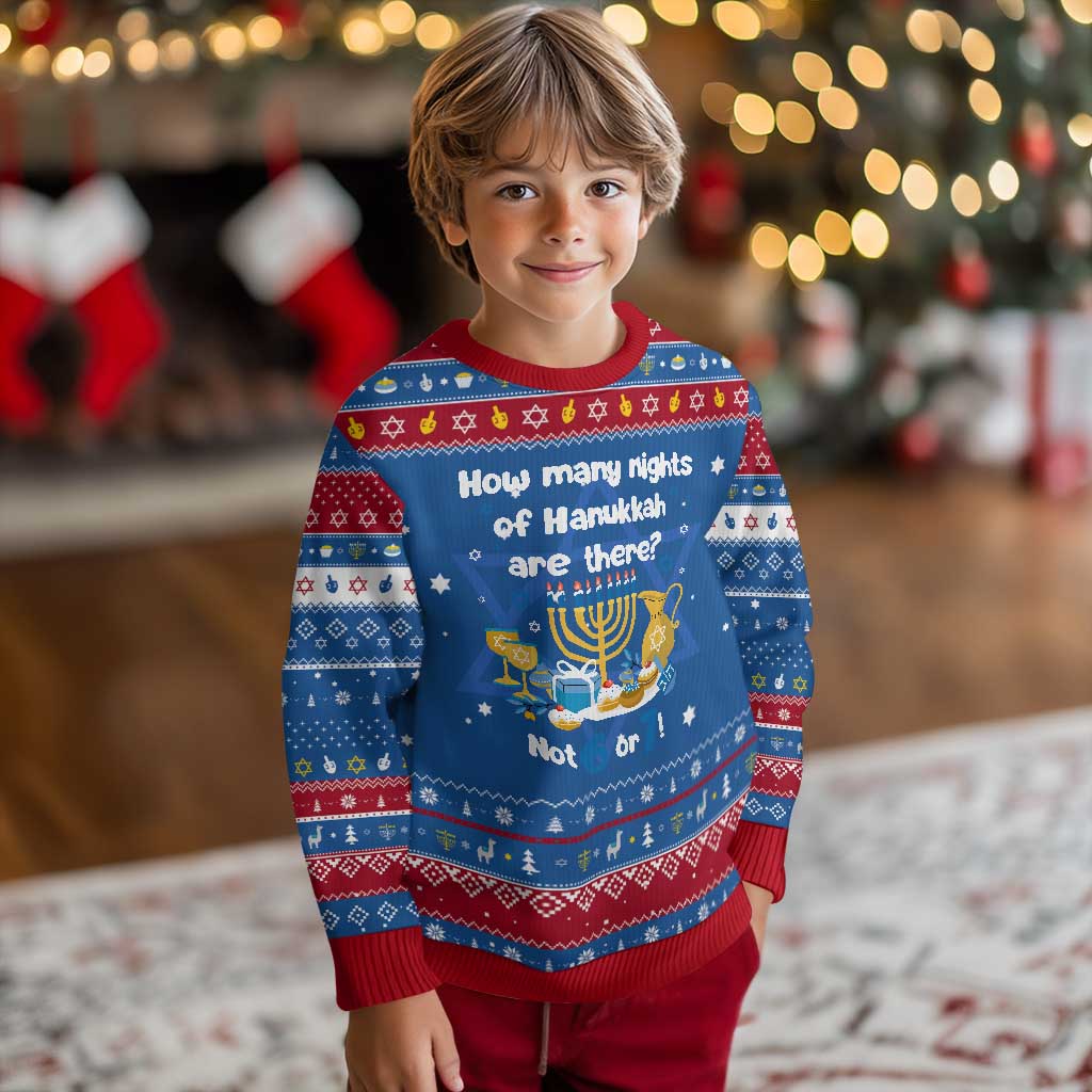 Funny 67 Hanukkah Hanukkah Ugly Sweater How Many Nights Of Hanukkah Are There Not 6 or 7 - Wonder Print Shop