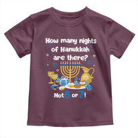 Funny 67 Hanukkah Toddler T Shirt How Many Nights Of Hanukkah Are There Not 6 or 7 - Wonder Print Shop
