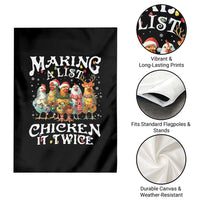 Making A List Chicken It Twice Garden Flag Funny Christmas Chicken - Wonder Print Shop