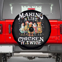 Making A List Chicken It Twice Spare Tire Cover Funny Christmas Chicken - Wonder Print Shop