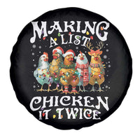 Making A List Chicken It Twice Spare Tire Cover Funny Christmas Chicken - Wonder Print Shop