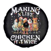 Making A List Chicken It Twice Spare Tire Cover Funny Christmas Chicken - Wonder Print Shop