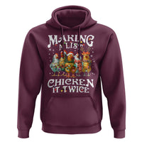 Making A List Chicken It Twice Hoodie Funny Christmas Chicken - Wonder Print Shop