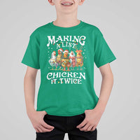 Making A List Chicken It Twice T Shirt For Kid Funny Christmas Chicken - Wonder Print Shop