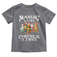 Making A List Chicken It Twice Toddler T Shirt Funny Christmas Chicken - Wonder Print Shop