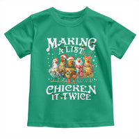 Making A List Chicken It Twice Toddler T Shirt Funny Christmas Chicken - Wonder Print Shop