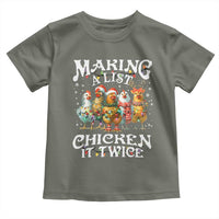 Making A List Chicken It Twice Toddler T Shirt Funny Christmas Chicken - Wonder Print Shop