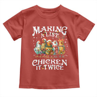 Making A List Chicken It Twice Toddler T Shirt Funny Christmas Chicken - Wonder Print Shop