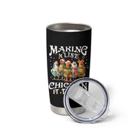Making A List Chicken It Twice Tumbler Cup Funny Christmas Chicken - Wonder Print Shop