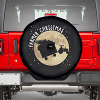 Funny Farmer Christmas Spare Tire Cover Xmas Santa Farm Tractor Moon - Wonder Print Shop
