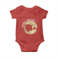 Funny Farmer Christmas Baby Onesie Xmas Santa Farm Tractor Moon - Wonder Print Shop