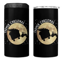 Funny Farmer Christmas 4 in 1 Can Cooler Tumbler Xmas Santa Farm Tractor Moon - Wonder Print Shop
