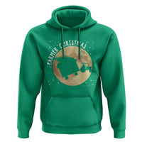 Funny Farmer Christmas Hoodie Xmas Santa Farm Tractor Moon - Wonder Print Shop
