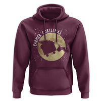 Funny Farmer Christmas Hoodie Xmas Santa Farm Tractor Moon - Wonder Print Shop