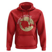 Funny Farmer Christmas Hoodie Xmas Santa Farm Tractor Moon - Wonder Print Shop