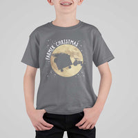 Funny Farmer Christmas T Shirt For Kid Xmas Santa Farm Tractor Moon - Wonder Print Shop