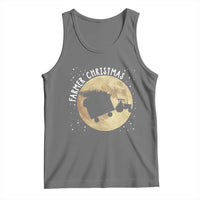 Funny Farmer Christmas Tank Top Xmas Santa Farm Tractor Moon - Wonder Print Shop