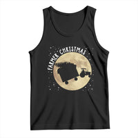 Funny Farmer Christmas Tank Top Xmas Santa Farm Tractor Moon - Wonder Print Shop