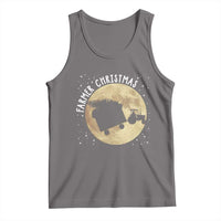 Funny Farmer Christmas Tank Top Xmas Santa Farm Tractor Moon - Wonder Print Shop