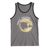 Funny Farmer Christmas Tank Top Xmas Santa Farm Tractor Moon - Wonder Print Shop
