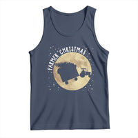 Funny Farmer Christmas Tank Top Xmas Santa Farm Tractor Moon - Wonder Print Shop
