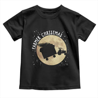 Funny Farmer Christmas Toddler T Shirt Xmas Santa Farm Tractor Moon - Wonder Print Shop