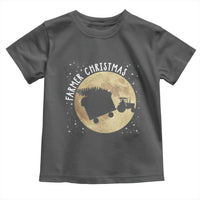 Funny Farmer Christmas Toddler T Shirt Xmas Santa Farm Tractor Moon - Wonder Print Shop