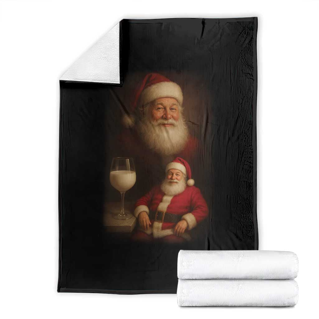 Funny Christmas Santa Drinking Milk Dank Meme Throw Blanket - Wonder Print Shop
