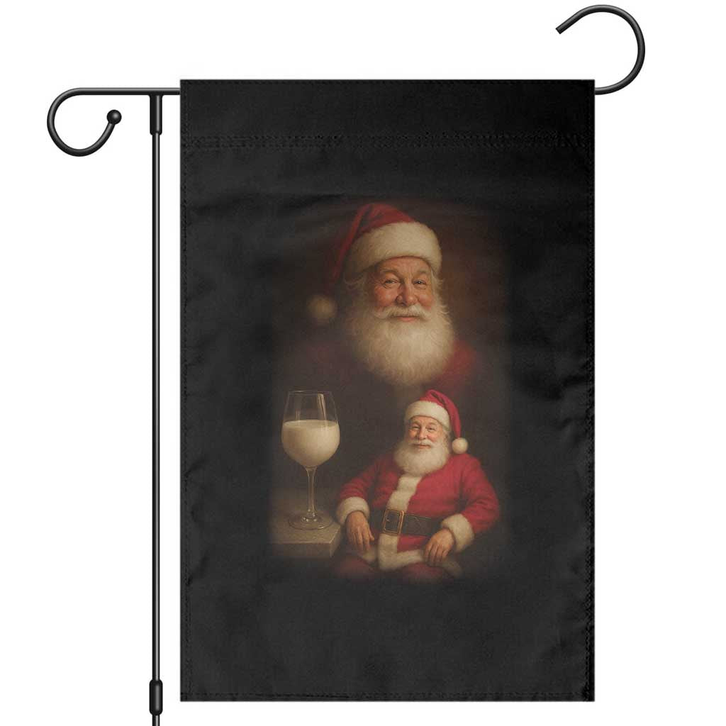 Funny Christmas Santa Drinking Milk Dank Meme Garden Flag - Wonder Print Shop