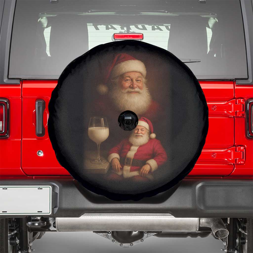 Funny Christmas Santa Drinking Milk Dank Meme Spare Tire Cover - Wonder Print Shop