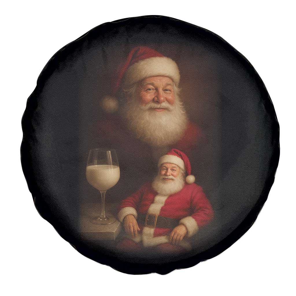 Funny Christmas Santa Drinking Milk Dank Meme Spare Tire Cover - Wonder Print Shop