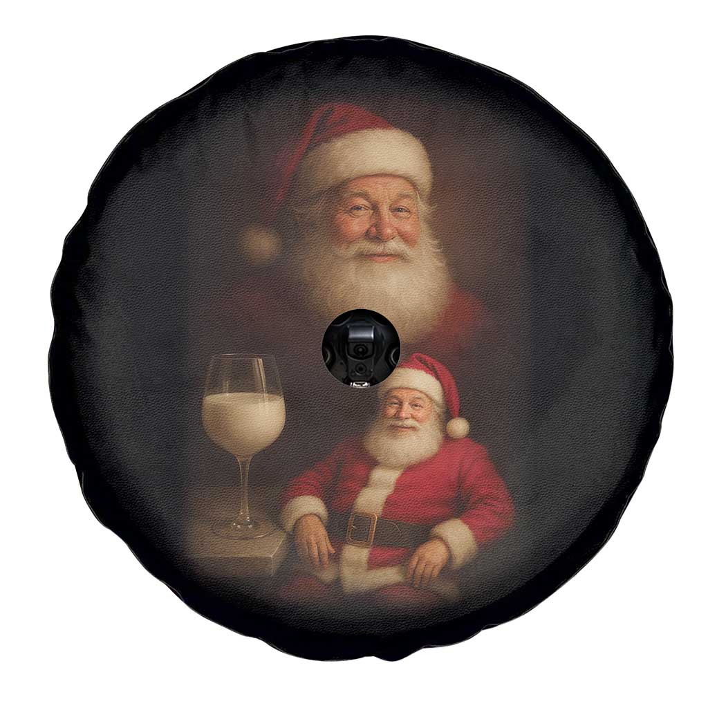 Funny Christmas Santa Drinking Milk Dank Meme Spare Tire Cover - Wonder Print Shop