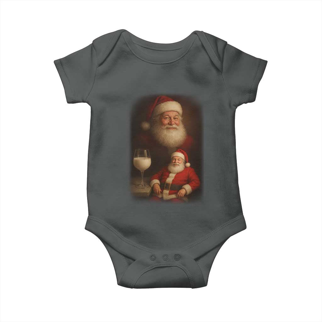 Funny Christmas Santa Drinking Milk Dank Meme Baby Onesie - Wonder Print Shop