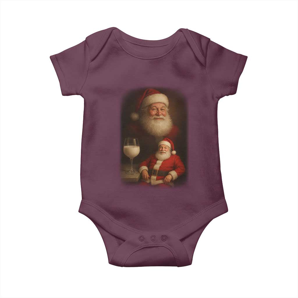Funny Christmas Santa Drinking Milk Dank Meme Baby Onesie - Wonder Print Shop
