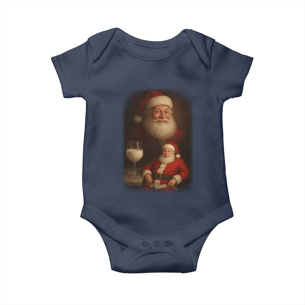 Funny Christmas Santa Drinking Milk Dank Meme Baby Onesie - Wonder Print Shop