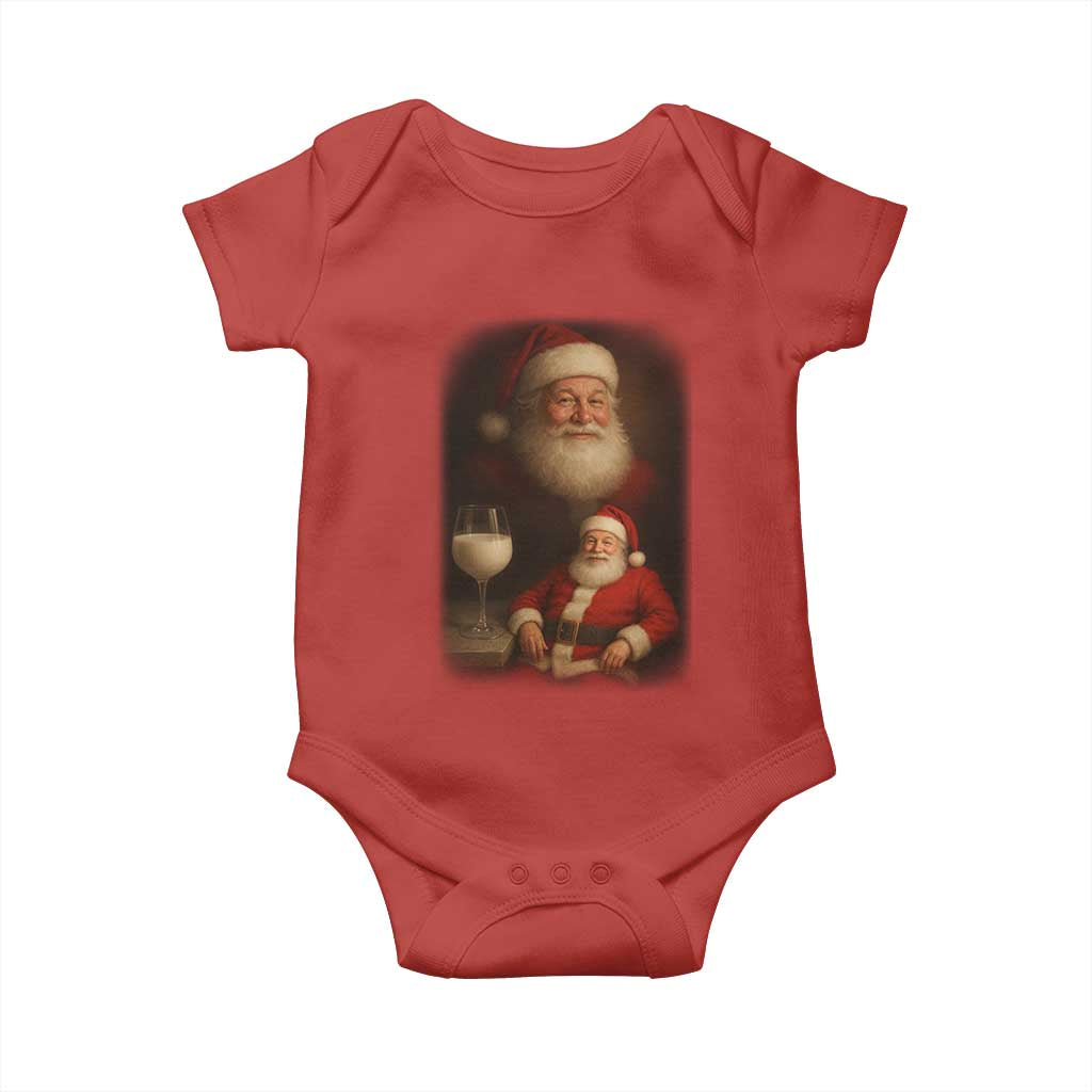 Funny Christmas Santa Drinking Milk Dank Meme Baby Onesie - Wonder Print Shop