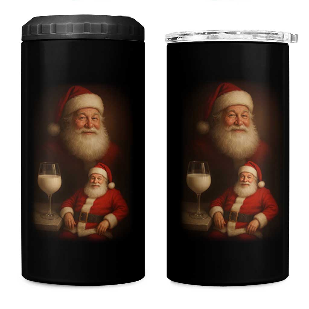 Funny Christmas Santa Drinking Milk Dank Meme 4 in 1 Can Cooler Tumbler - Wonder Print Shop
