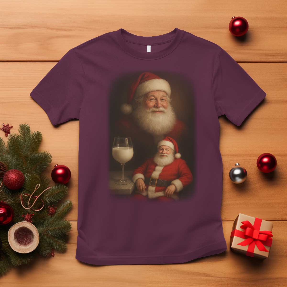 Funny Christmas Santa Drinking Milk Dank Meme T Shirt - Wonder Print Shop
