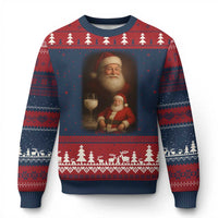 Funny Xmas Santa Drinking Milk Dank Meme Ugly Christmas Sweater - Wonder Print Shop