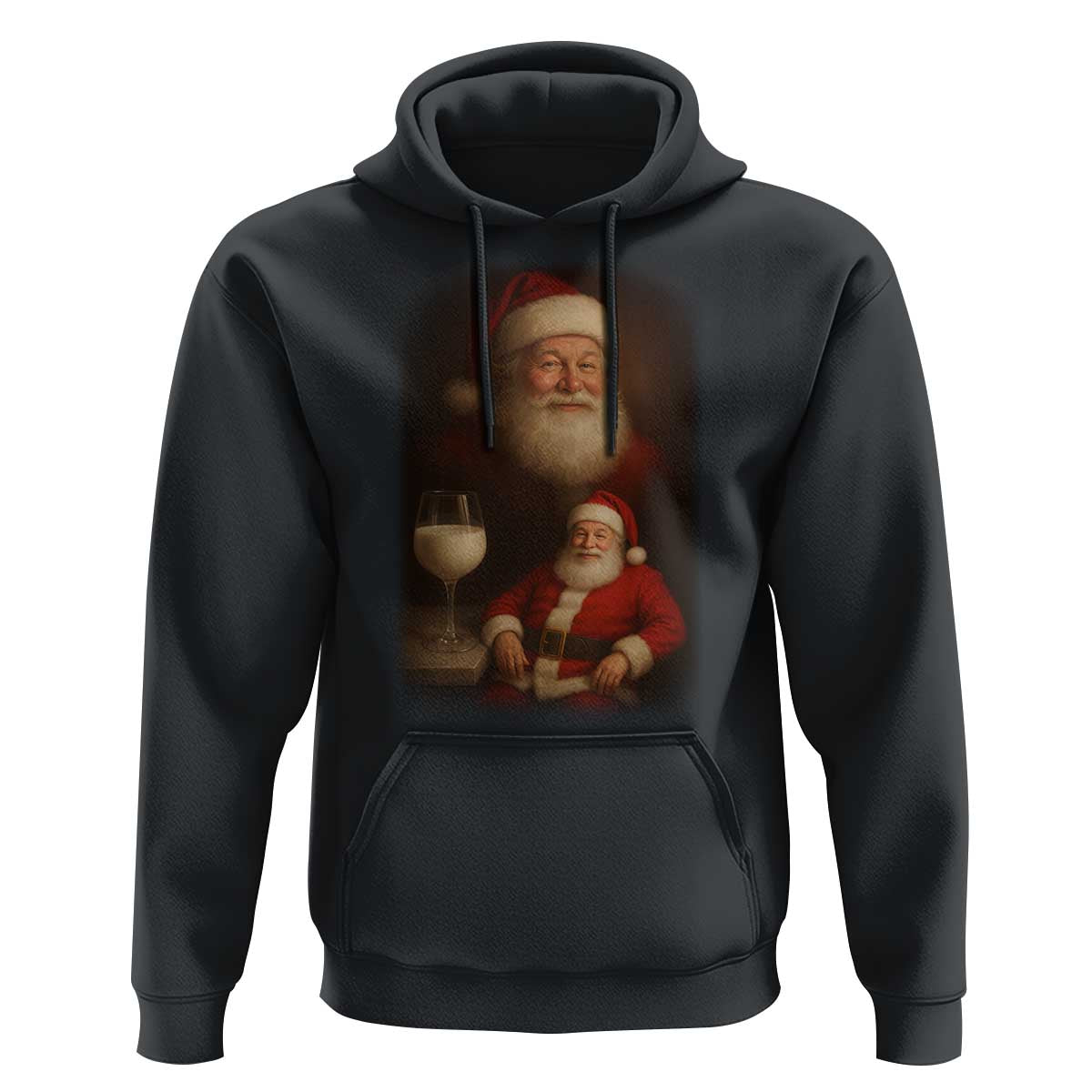 Funny Christmas Santa Drinking Milk Dank Meme Hoodie - Wonder Print Shop