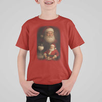 Funny Christmas Santa Drinking Milk Dank Meme T Shirt For Kid - Wonder Print Shop