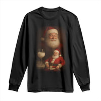 Funny Christmas Santa Drinking Milk Dank Meme Long Sleeve Shirt - Wonder Print Shop