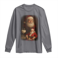 Funny Christmas Santa Drinking Milk Dank Meme Long Sleeve Shirt - Wonder Print Shop