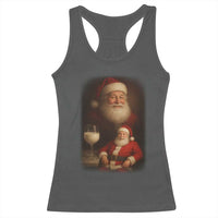 Funny Christmas Santa Drinking Milk Dank Meme Racerback Tank Top - Wonder Print Shop