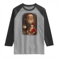 Funny Christmas Santa Drinking Milk Dank Meme Raglan Shirt - Wonder Print Shop