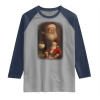 Funny Christmas Santa Drinking Milk Dank Meme Raglan Shirt - Wonder Print Shop