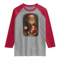 Funny Christmas Santa Drinking Milk Dank Meme Raglan Shirt - Wonder Print Shop