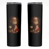 Funny Christmas Santa Drinking Milk Dank Meme Skinny Tumbler - Wonder Print Shop