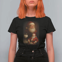 Funny Christmas Santa Drinking Milk Dank Meme T Shirt For Women - Wonder Print Shop