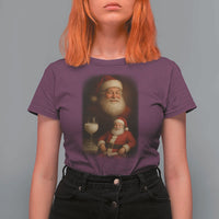Funny Christmas Santa Drinking Milk Dank Meme T Shirt For Women - Wonder Print Shop